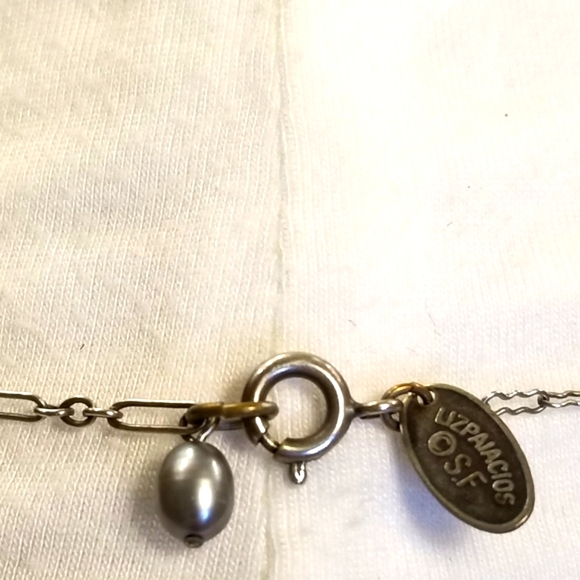 Liz Paiacios Purple Fresh Water Pearls Swarovski Crystals & Silver Necklace - Picture 6 of 9